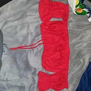 Off the shoulder cropped shirt